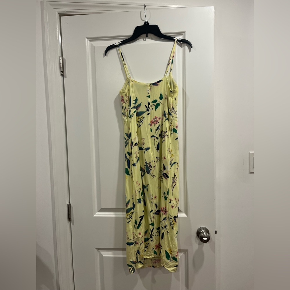 Banana Republic Light Yellow Floral Maxi Dress